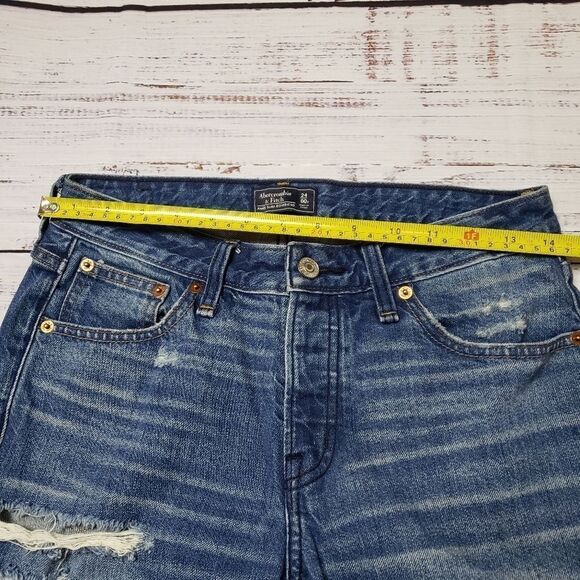 Abercrombie  & Fitch Ames slim boyfriend distressed ripped jeans size 24 - Picture 9 of 15